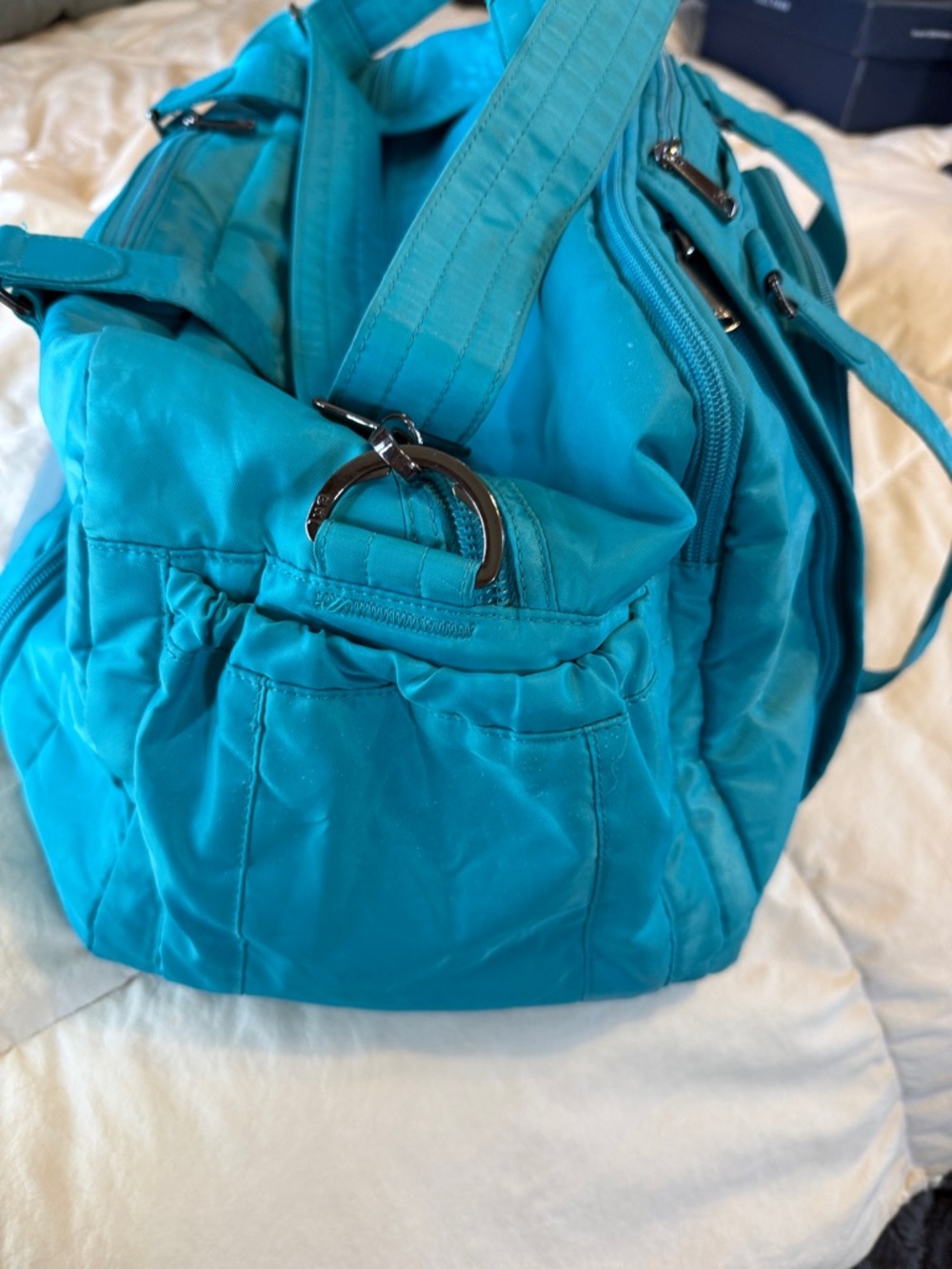 Lug Teal Workout Travel Duffel Bag - Picture 4 of 11